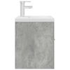 vidaXL Bathroom Sink Cabinet with Built-in Basin and Faucet Concrete Grey