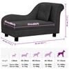 vidaXL Dog Sofa with Pillow Black 83x44x44 cm Plush