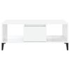 vidaXL Coffee Table High Gloss White 90x50x36.5 cm Engineered Wood