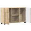 vidaXL Sideboard with Shelf FLORIN Sonoma Oak 88.5 x 30.5 x 55.5 cm