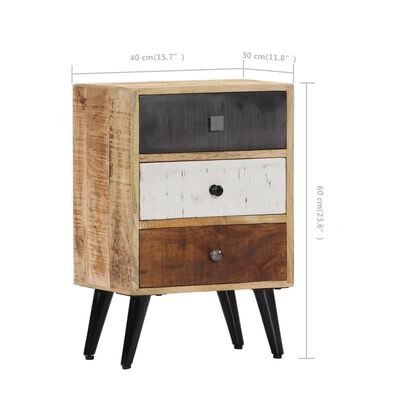 vidaXL Bedside Cabinet 40x30x60 cm Solid Mango Wood