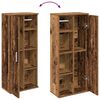 vidaXL Bathroom Cabinet with Roll Holder Old Wood 39x22x90 cm