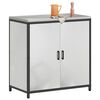 vidaXL Kitchen Storage with Shelf Silver 90 x 50 x 92 cm Steel