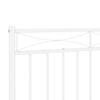 vidaXL Metal Replace Headboard White 193 cm