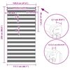 vidaXL Zebra blind 120.9x230 cm Fabric Width 116.7 cm white