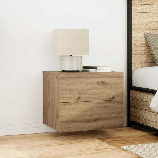 vidaXL Bedside Cabinet with Drawer 2 pcs Artisan Oak 50 x 39 x 41 cm