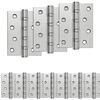 vidaXL Hinge 16 pcs 105 x 78 x 13 mm Silver Steel