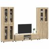 vidaXL TV Cabinet Set with Drawer with Door Sonoma Oak Engineered Wood