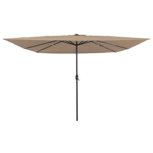 vidaXL Garden Parasol Taupe and Black 295 x 295 x 245 cm