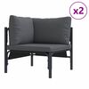 vidaXL Garden Sofa Set 7 pcs Anthracite Steel
