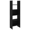 vidaXL 4 Piece Book Cabinet Set Black Engineered Wood