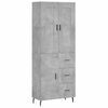 vidaXL Highboard Concrete Grey 69.5x34x180 cm Engineered Wood
