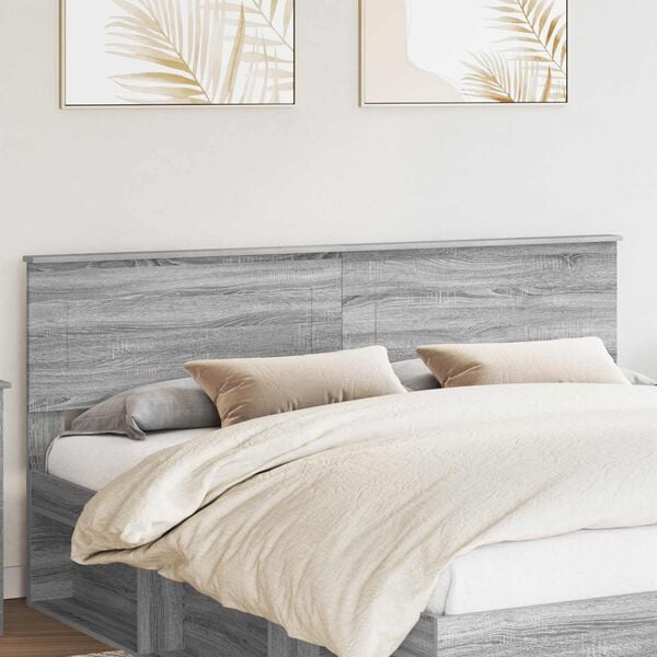 vidaXL Headboard Grey Sonoma 200 cm Engineered wood