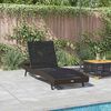 vidaXL Sunlounger Brown 70 x 197 x 82 cm Poly Rattan and Metal
