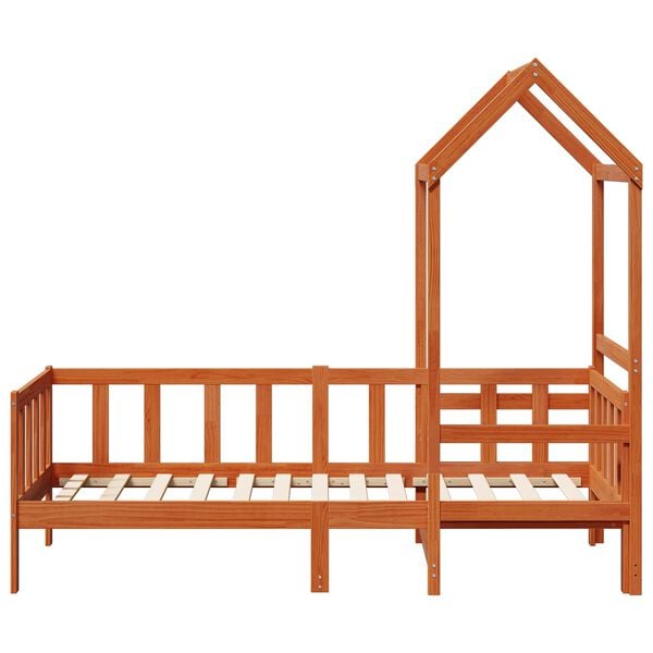 vidaXL Day Bed Set 2 pcs Wax Brown Solid Pine Wood