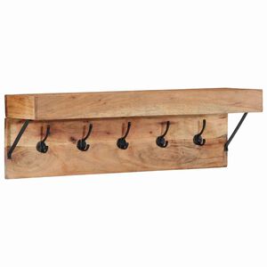 vidaXL Coat Rack with Shelf Brown 73 x 19 x 23 cm Solid Acacia wood