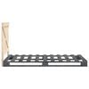 vidaXL Bed Frame without Mattress Grey 90x200 cm Solid Wood Pine