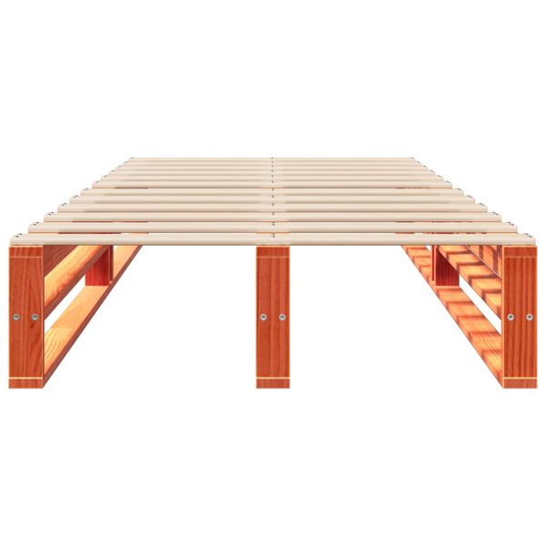 vidaXL Bed Frame without Mattress Wax Brown 90x190 cm Single Solid Wood Pine