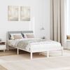 vidaXL Bed frame White and light grey 120 x 200 cm Solid pine wood