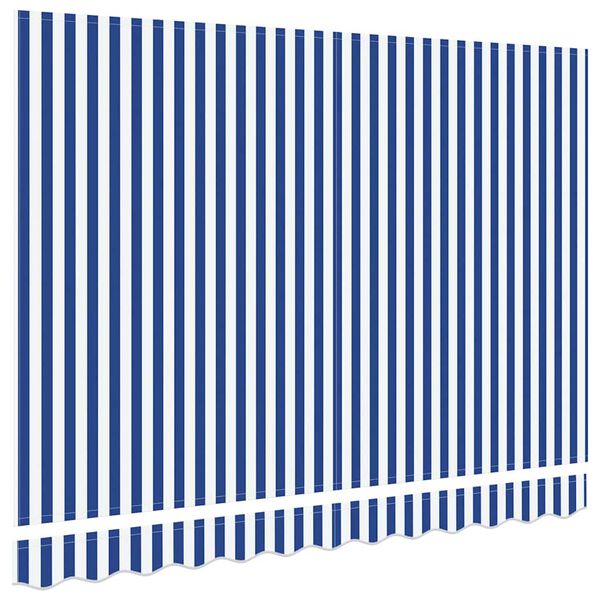 vidaXL Awning Replacement Fabric Blue and White 280 x 195 cm Polyester