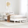 vidaXL Bed Frame without Mattress White 120x190 cm Small Double Solid Wood Pine