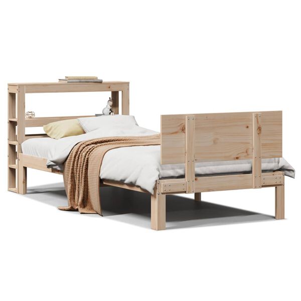 vidaXL Bed Frame with Headboard without Mattress 90x190 cm Single