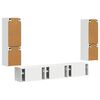 vidaXL TV Cabinet Set Wall-mounted 4 pcs White Engineered Wood