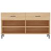vidaXL Shoe Bench Sonoma Oak 102x35x55 cm Engineered Wood