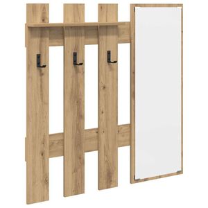 vidaXL Wall-Mounted Coat Rack Wall-Mounted Artisan Oak Engineered wood