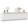 vidaXL TV Cabinet White 156x37x45 cm Solid Wood Pine