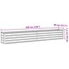 vidaXL Garden Raised Bed Galvanised Steel 320x40x45 cm Green