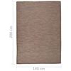 vidaXL Outdoor Flatweave Rug 140x200 cm Brown