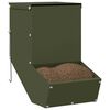 vidaXL Rabbit Feeder Olive Green 17.5 x 26 x 28.5 cm Cold-Rolled Steel