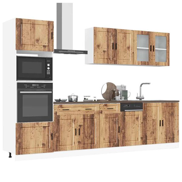vidaXL 7 Piece Kitchen Cabinet Set Porto Old Wood Engineered Wood