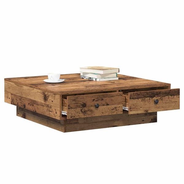 vidaXL Coffee Table Old Wood 90 x 90 x 28 cm Engineered Wood