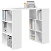 vidaXL Desk with Shelf White 90 x 50 x 75 cm Engineered Wood