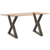 vidaXL Dining Table Legs 2 pcs Natural Steel 80x(72-73.3) cm Steel