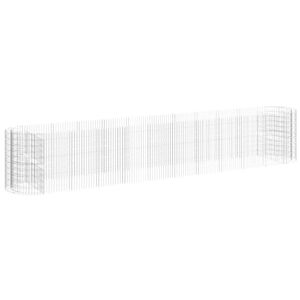 vidaXL Gabion Raised Bed Galvanised Iron 600x100x100 cm