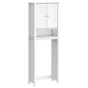 vidaXL Over-the-Toilet Storage BERG White 60x27x164.5 cm Solid Wood