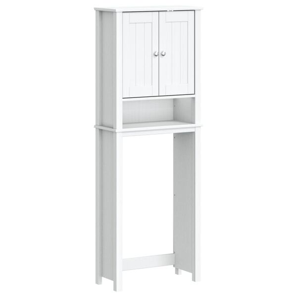 vidaXL Over-the-Toilet Storage BERG White 60x27x164.5 cm Solid Wood