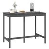 vidaXL Bar Table Grey 140x80x110 cm Solid Wood Pine