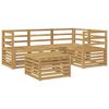 vidaXL Outdoor Sofa Set 5 pcs White 59 x 59 x 37 cm Solid Acacia Wood