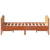 vidaXL Bed Frame without Mattress Wax Brown 120x190 cm Small Double Solid Wood Pine