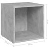 vidaXL 4 Piece TV Cabinet Set Concrete Grey Engineered Wood