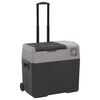 vidaXL Cool Box with Wheel and Adapter Black&Grey 30 L Polypropylene