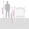 vidaXL Fence Gate with Lock Grey 150 x 100 cm Powder-coated steel