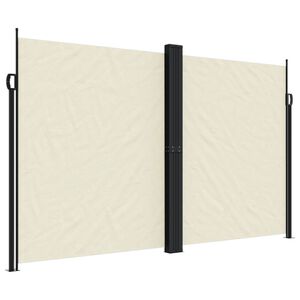 vidaXL Retractable Side Awning Cream 200x1200 cm