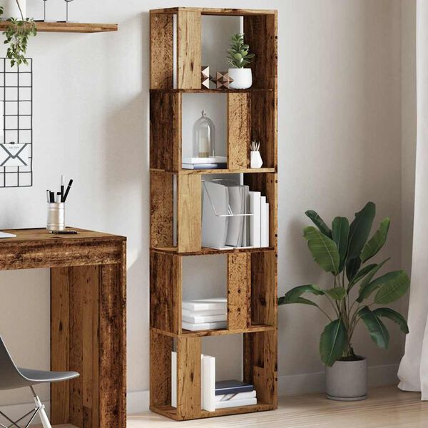 vidaXL Book Cabinet Old Wood 45x24x159 cm Engineered Wood