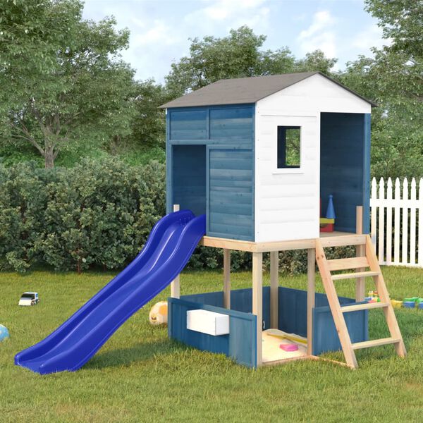 vidaXL Play Slide Blue 175x38x23 cm Polypropylene