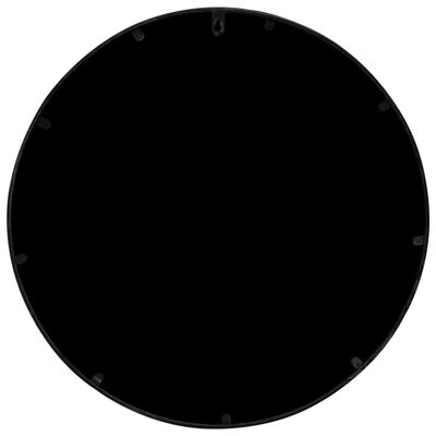 vidaXL Garden Mirror Black 60x3 cm Iron Round for Outdoor Use